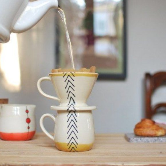 Handmade Coffee Pour-over Set! "Green Cloud" - Like New - Picture 8 of 8